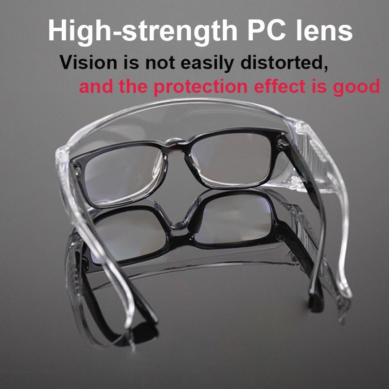 5 stk. klare støvbeskyttelsesbriller beskyttelsesbriller anti-støv letvægtsbriller til fabrikslaboratorium udendørs