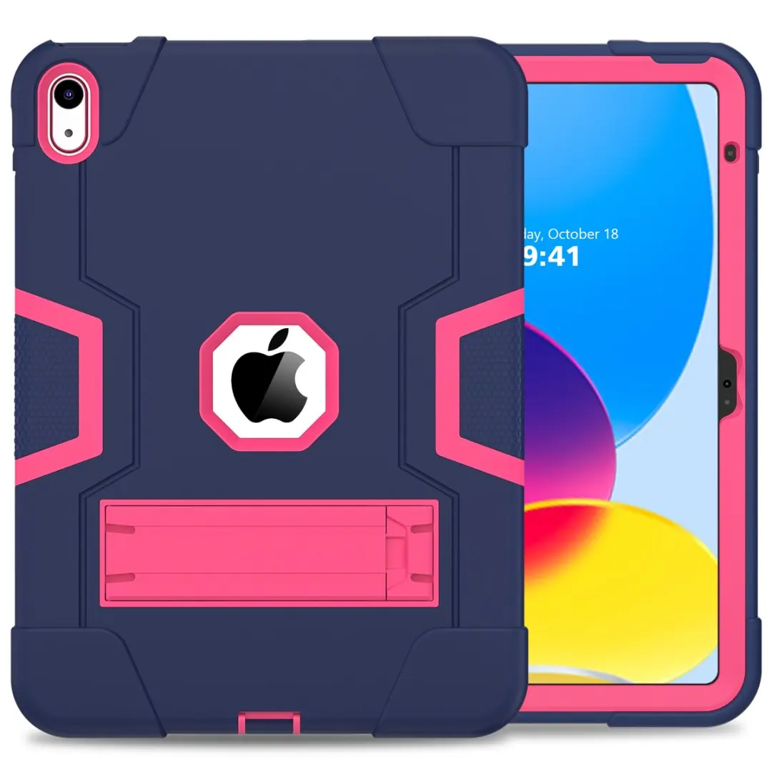 Para Apple IPad 11th Gen A16 2025 Funda con soporte de armadura Funda para IPad 10th 2024 Airbag protección a prueba de golpes carcasa soporte para tableta: 12,4 / Gris