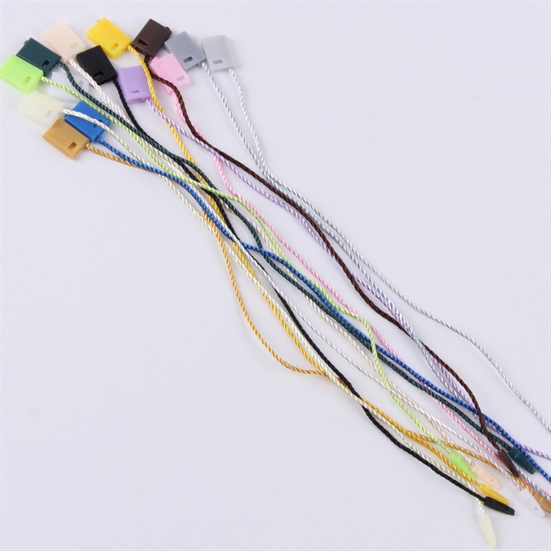 950 stücke Bunte Hängen Tag Nylon String Snap Lock Pin Schleife Verschluss Haken Krawatten