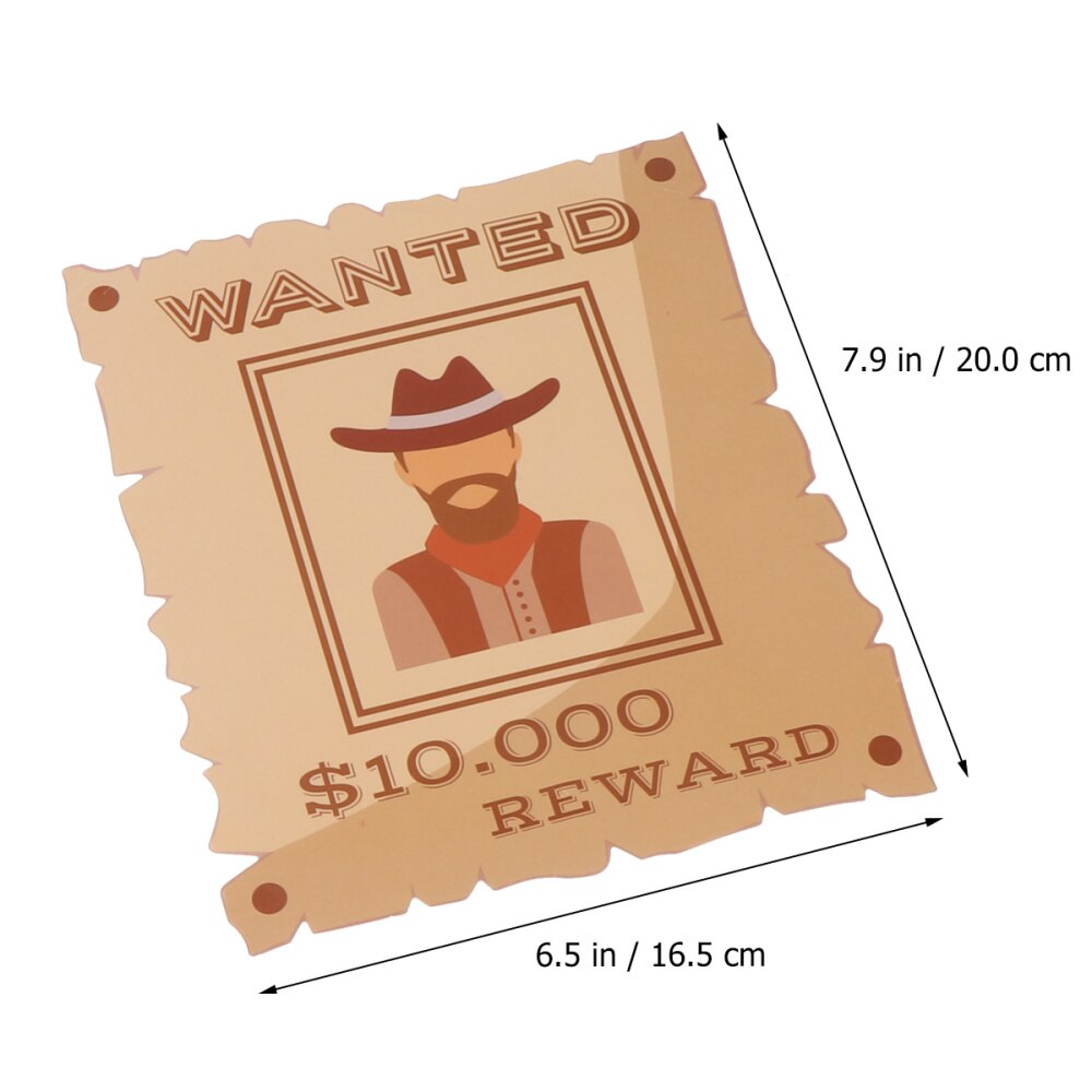 30pcs Cowboy Tribe Photo Props Paper Beard Decor Party Accessory for Decoration