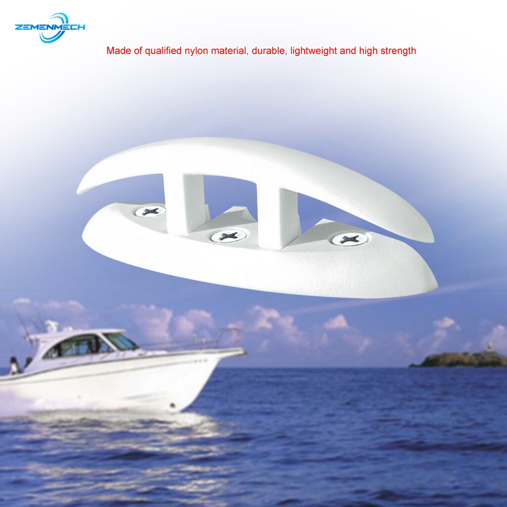 2PCS 5inch Nylon Sailboat Flip Up Folding Pull Up Cleat Dock Deck Boat Marine Kayak Hardware Line Rope Mooring Cleat Accessories