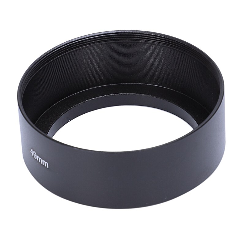 49Mm Mount Standaard Metalen Zonnekap Voor Canon Nikon Pentax Sony Olympus