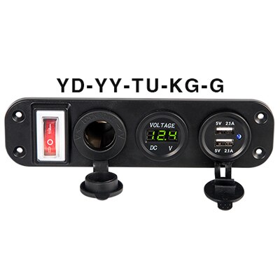 Tuimelschakelaar auto usb-aansluiting snellader adapter auto sigarettenaansteker 4.2a usb paneelmontage aansluiting auto voltmeter usb opladen: Tu-jj-jd-kg-g