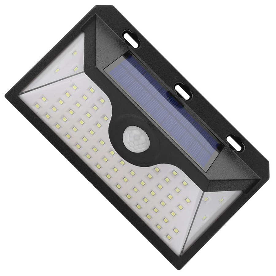 Mur de capteur de lumière murale mur de capteur solaire 66 LED pour les allées extérieures de couloir de cour lumière de mur LED de sécurité de jardin