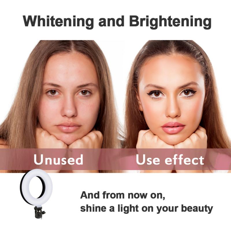 1Pcs Licht Invullen Ring-Vormige Verstelbare Vullen Licht Schoonheid Licht Flexibele Draagbare 3 Kleuren 10-Niveau Verstelbare helderheid Usb