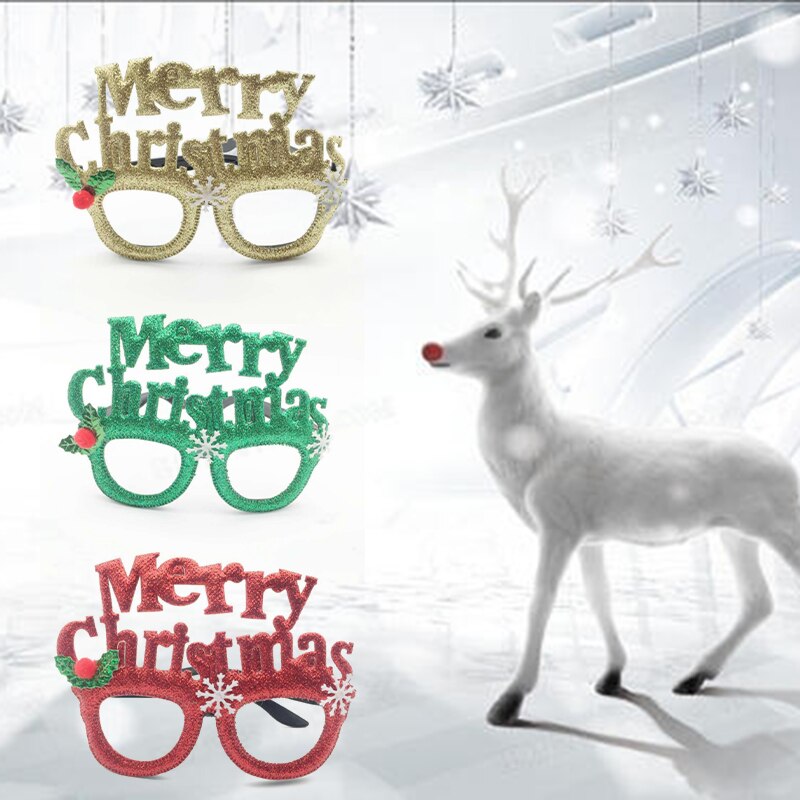Christmas Photo Booth Prop Happy Year Christmas Photo Frame Props Wedding Christmas Party Decoration Decor Kids