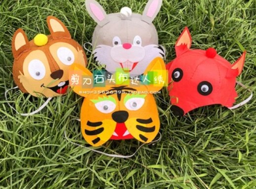 Adornos para la cabeza para niños, tela kit de fieltro, tela no tejida, manualidades DIY, juego de costura, Material para manualidades, suministros de costura DIY