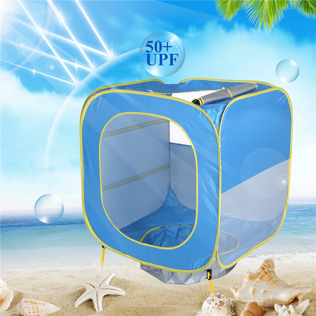 Up Baby Beach Tent Uv-bescherming Cubby Luifel W/Schaduw Zwembad Zon Schuilplaatsen