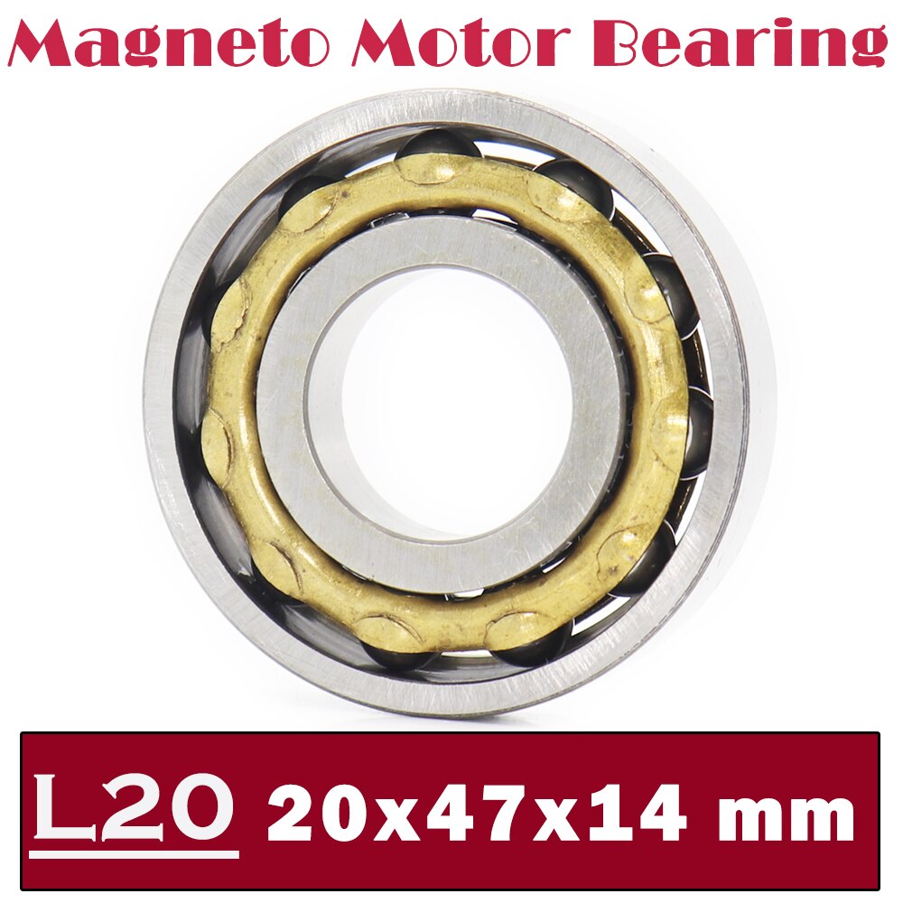 L20 Magneto Bearing 20*47*14 mm ( 1 PC ) Angular Contact Separate Permanent Motor Ball Bearings