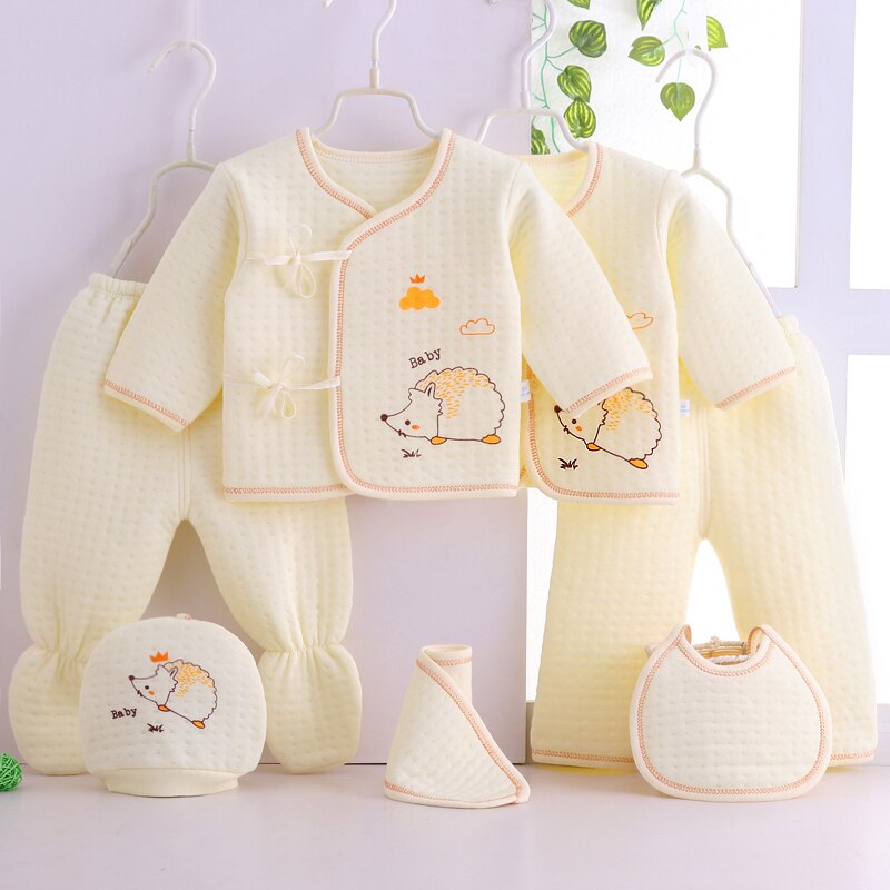 (7pcs/set)Newborn Baby 0-6M Clothing Nature$heathy Baby Boy/Girl Clothes 100% Cotton Cartoon Underwear 207086: Khaki