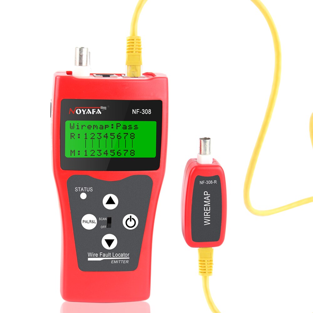 NOYAFA – localisateur de défauts de fil NF-308, testeur de câbles Lan, contrôle du câblage RJ45 RJ11 BNC, Test de suivi de câbles