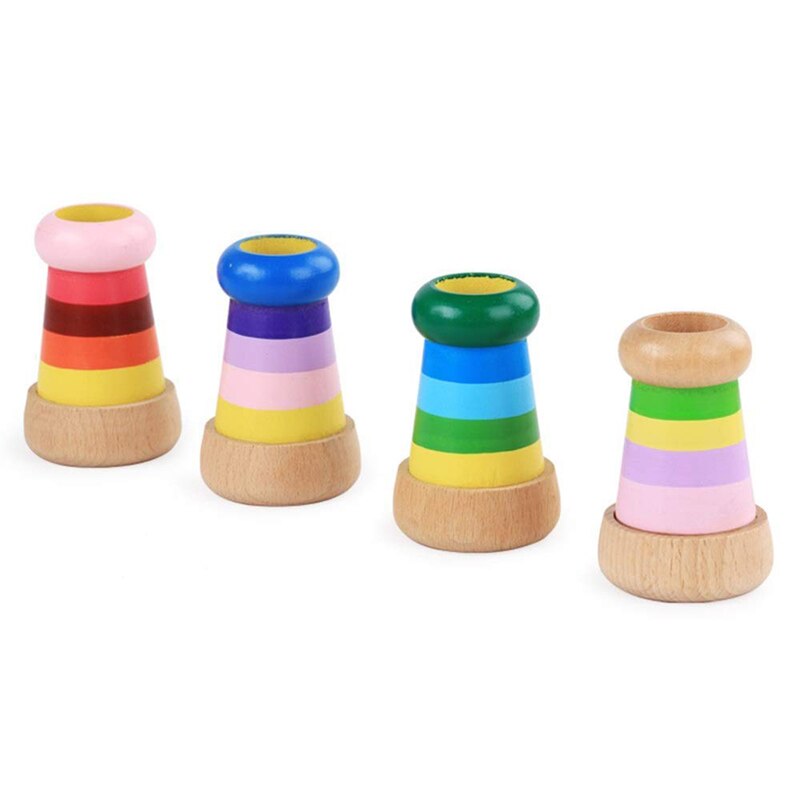 Cute Wood Magical Mini Kaleidoscope Bee Eye Effect Polygon Prism Children Toy Special For Children Over 2 Years