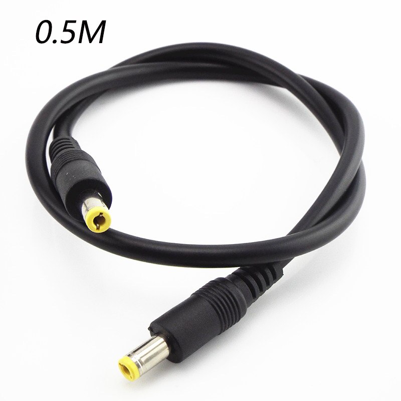 Connecteur de câble d'alimentation 12V, 5.5MM x 0.5 MM, 1.5m alimentation pour ordinateur portable M 3m DC mâle à mâle, câble d'extension pour pc: 0.5M