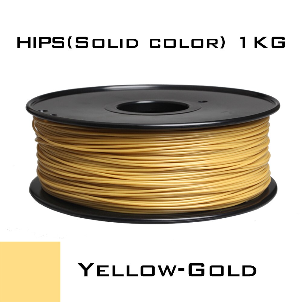 3dsway-filamento HIPS de plástico para impresora 3D, Material Reprap Makerbot de , 1,75mm, 1kg: HIPS Yellow Gold