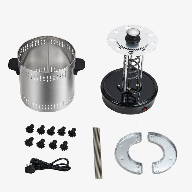 Parrilla eléctrica giratoria automática para barbacoa, horno redondo sin humo, máquina de barbacoa familiar, 220V