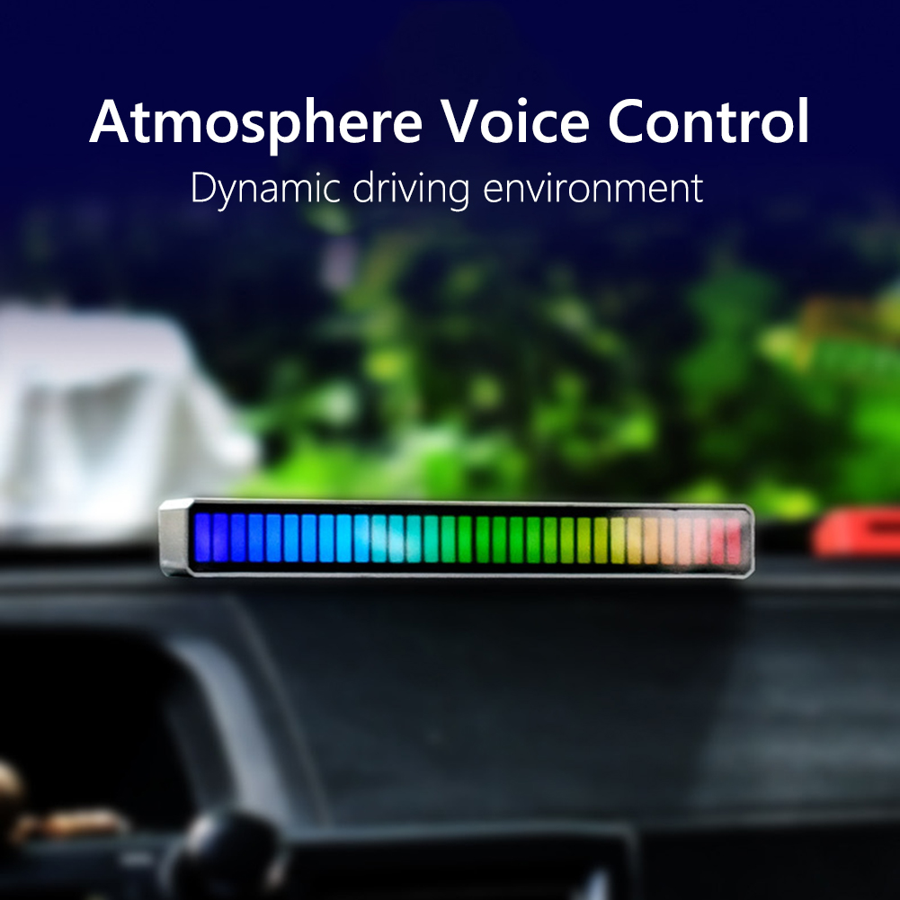 LED Strip RGB Voice-Activated Rhythm Ambient Light Colorful Sound Control Ambient Light Music Level Indicator Car Desktop
