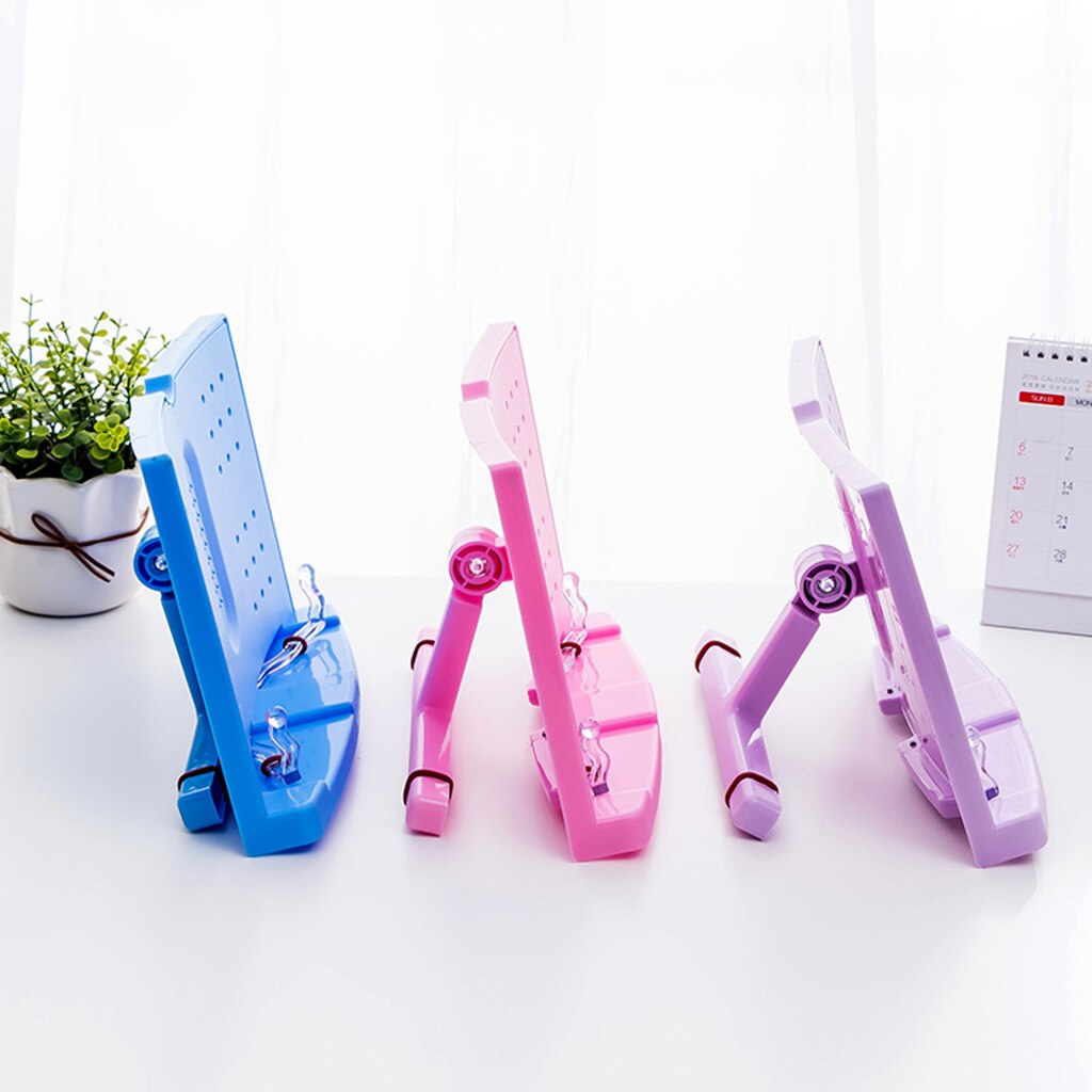 Brand Foldable Reading Book Holder Bookend Music Score Recipe Shelf Folding Holder Bookstand Cookbook Organizer