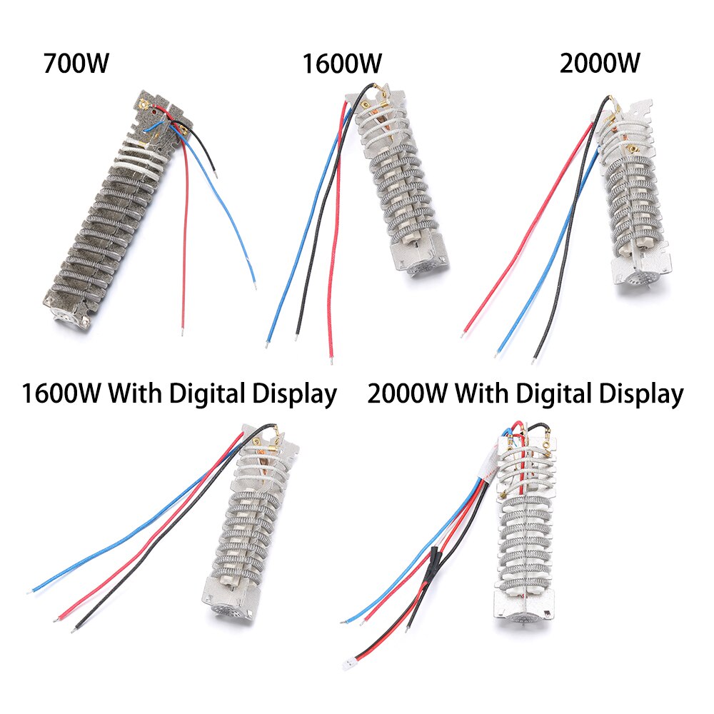 1pc élément chauffant pour pistolet à Air chauffage pour bâtiment sèche-cheveux avec LCD affichage numérique Kit de remplacement de chaleur gaufrage