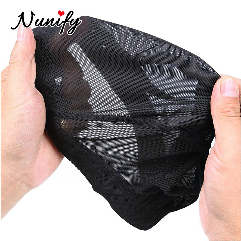 Nunify 15Pcs/Lot Wig Net Cap Weaving Caps Mesh Dome Caps For Wigs Making Glueless Spandex Wig Cap Hair Weaveing Net With Wig