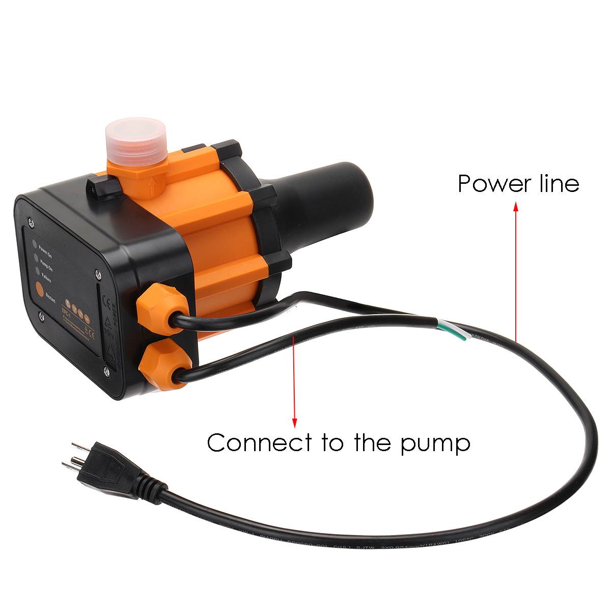 Electric Automatic Water Pump Switch Control Pressure Controller 110V-240V 10Bar Adjustable Pressure Controller Switch Pumps