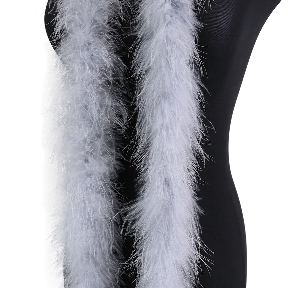 20G Zachte Marabou Veren Boa Voor Sieraden Ambachten Accessoires Bruiloft Decoratie Rekwisieten Fuffy Turkije Pluim: gray