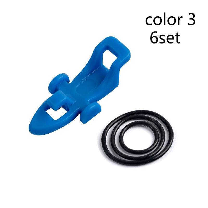 Juego de 6 ganchos de pesca de plástico, Soporte seguro, accesorios para señuelos, mantenimiento seguro para caña de pescar, herramienta de lanzamiento de cebo: color 3