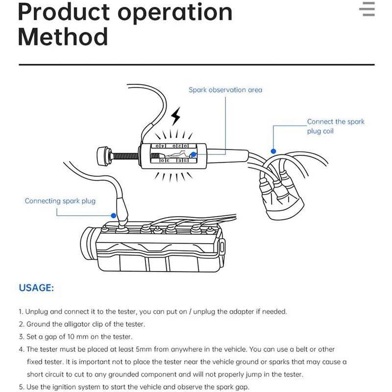 Zündkerze Tester Einstellbare Zündspule Tester Spule-auf Stecker Zündung Funken Schaltkreis-Tester Autos diagnostizieren Prüfung Werkzeug