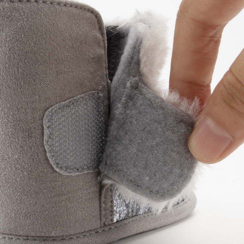 0-18M Pasgeboren Peuter Laarzen Winter Baby Meisje Warme Dikke Pluche Sneeuw Schoenen Baby Soft Sole Strik Sneeuw laarzen
