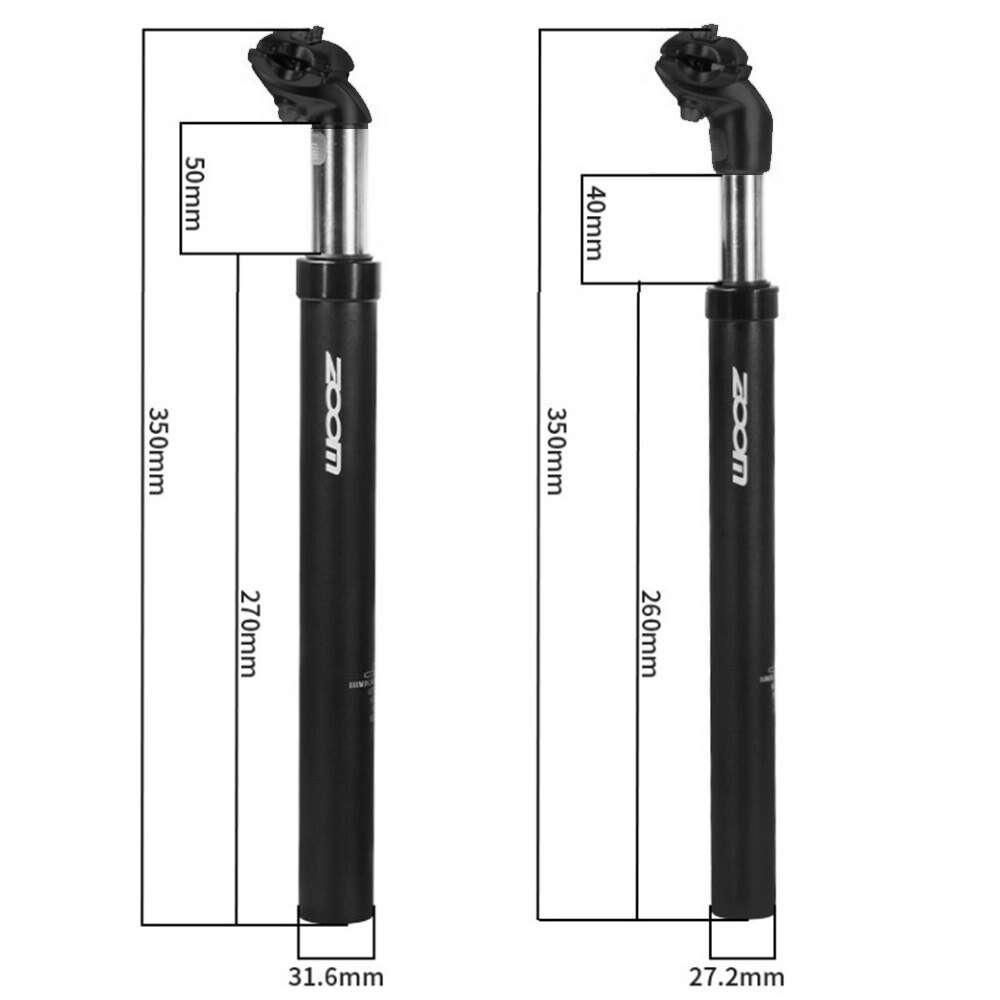 Poste de asiento de bicicleta de montaña, amortiguación de tija de sillín de suspensión, Alu, MTB, 27,2mm, 31,6mm, accesorios de bicicleta
