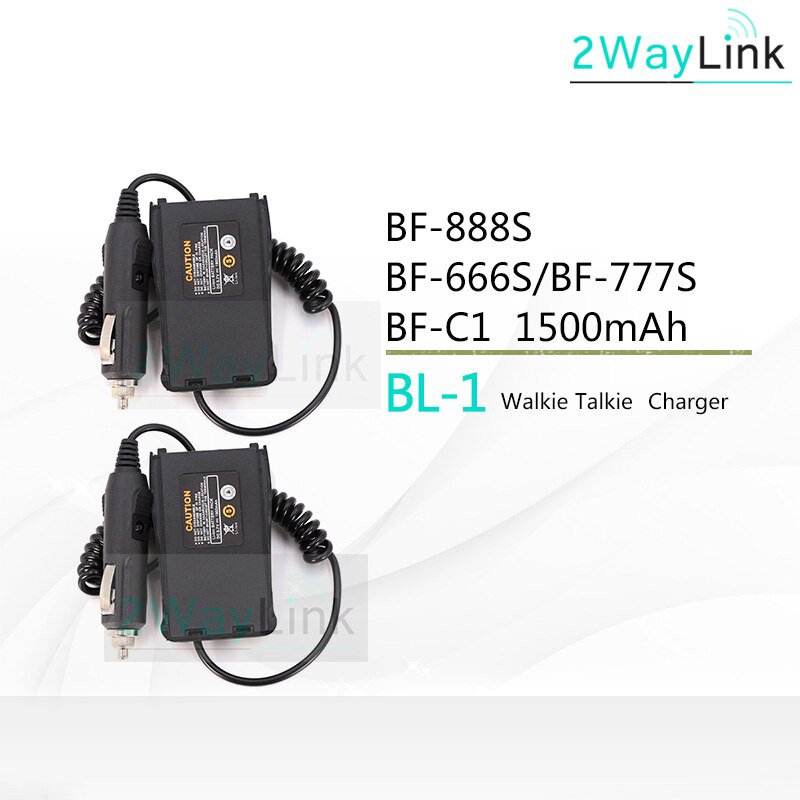 BF-C1 Baofeng BF-888S Batterie BL-1 Auto Ladegerät Eliminator für BF-666S BF-777S 888s BF-88E Kompatibel mit H-777 H777 Batterie: 2 PCS Charger