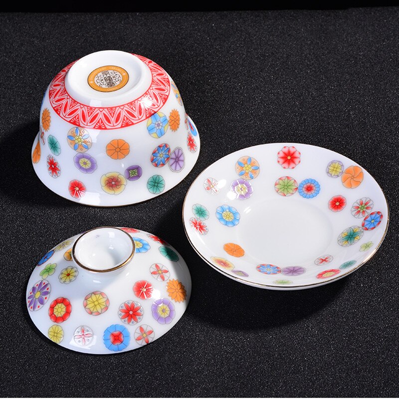Jingdezhen Teapot Home Drinkware Tieguanyin Green Tea Kettles Brief Ceramic Gaiwan Porcelain 200cc Office Tea Ceremony Teaware