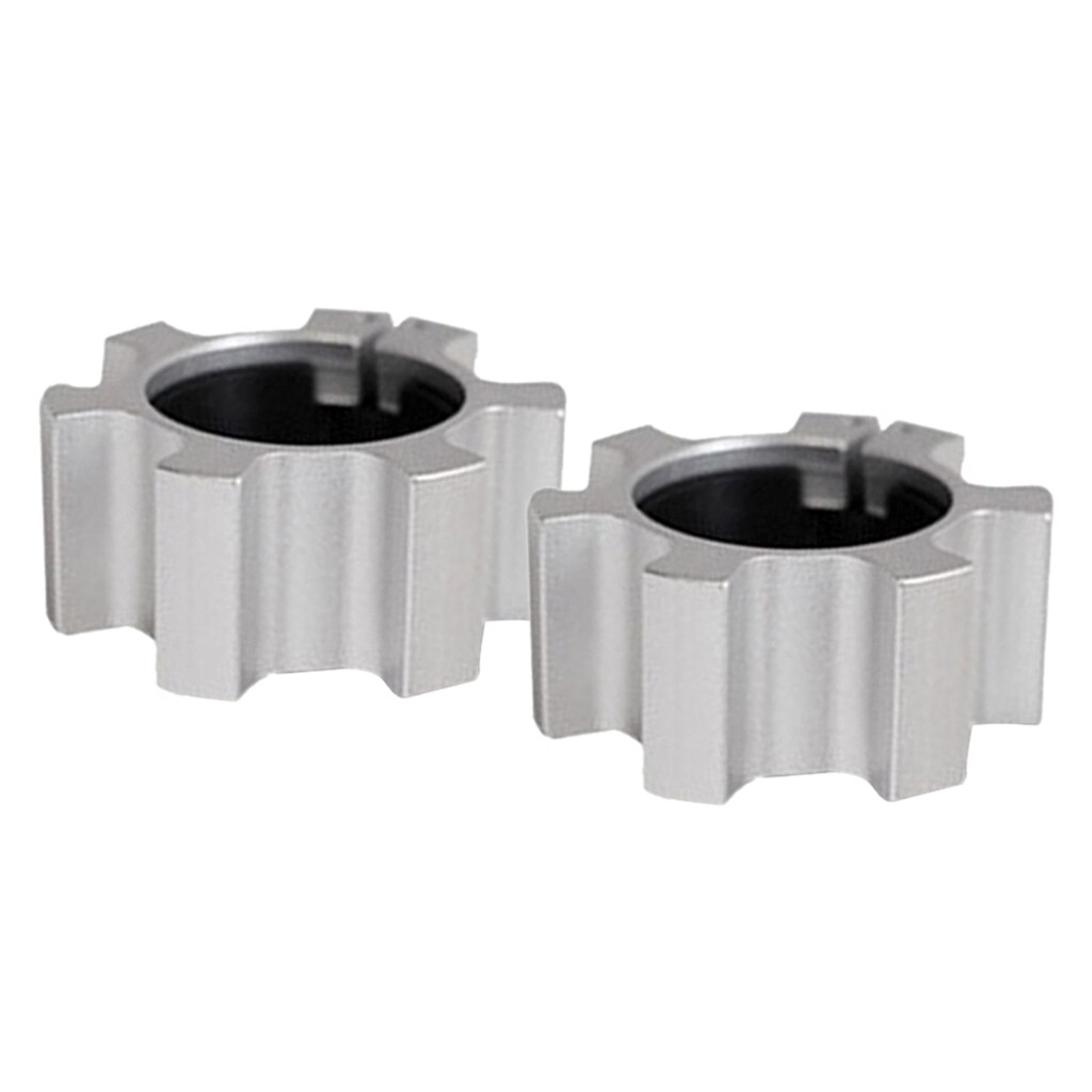 2 Stuks 2 ''Barbell Klemmen 50Mm Gewicht Bar Spin Lock Halter Clip Hardware Zilver