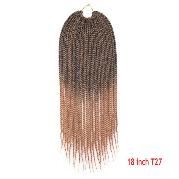 Ombre Crochet Hair Box Braids Synthetic Long Rainbow Pink Braiding Hair 22Strands Crochet Hair for African Braids: 8