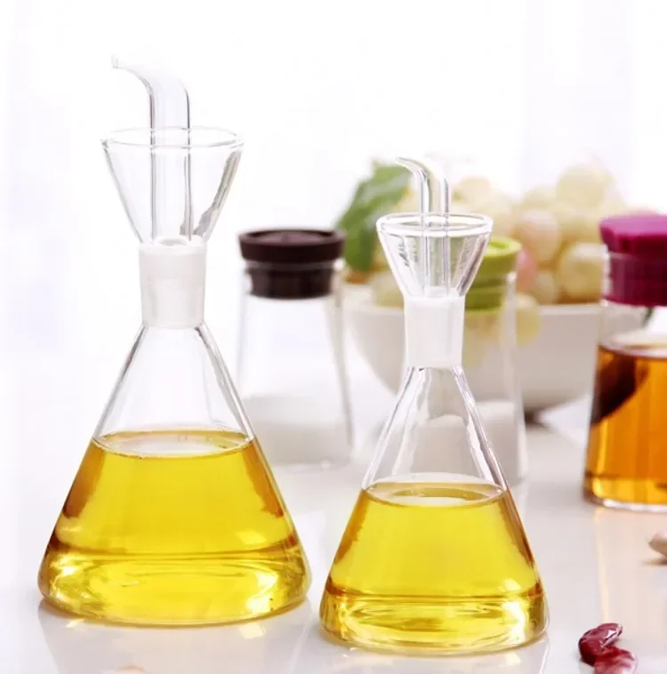 Olla de aceite de vidrio de borosilicato alto a prueba de fugas para el hogar, aceite, vinagre, ollas de cocina, salsa de soja, tanque de aceite, botella de condimento, herramienta de cocina