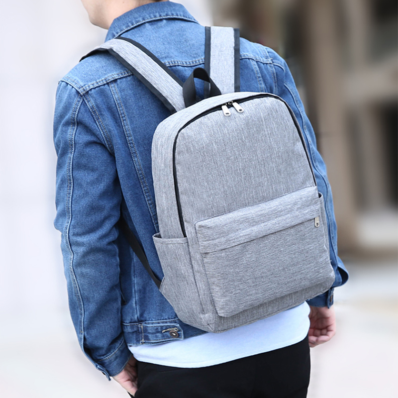 Menn laptop ryggsekk vanntett ryggsekk mannlig reise bagpack grå farge college skolesekk for tenåringsgutter mochila masculina