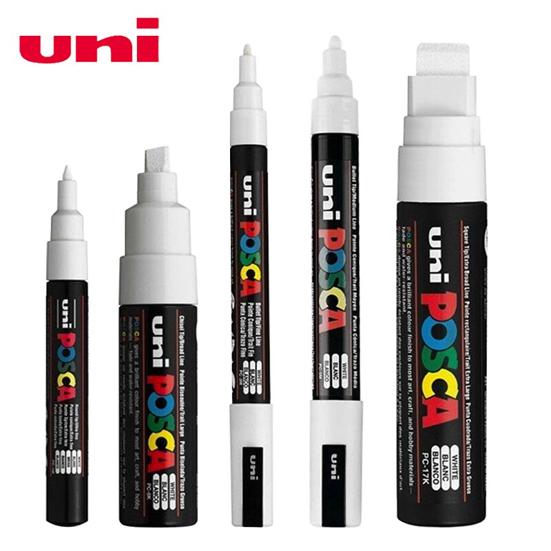 5 teile/satz Uni POSCA Wasser-basierend Marker Stift PC-1M/3M/5M/8K/17K Pop Poster Werbung Stift Hand-gemalt Comic Graffiti Malerei