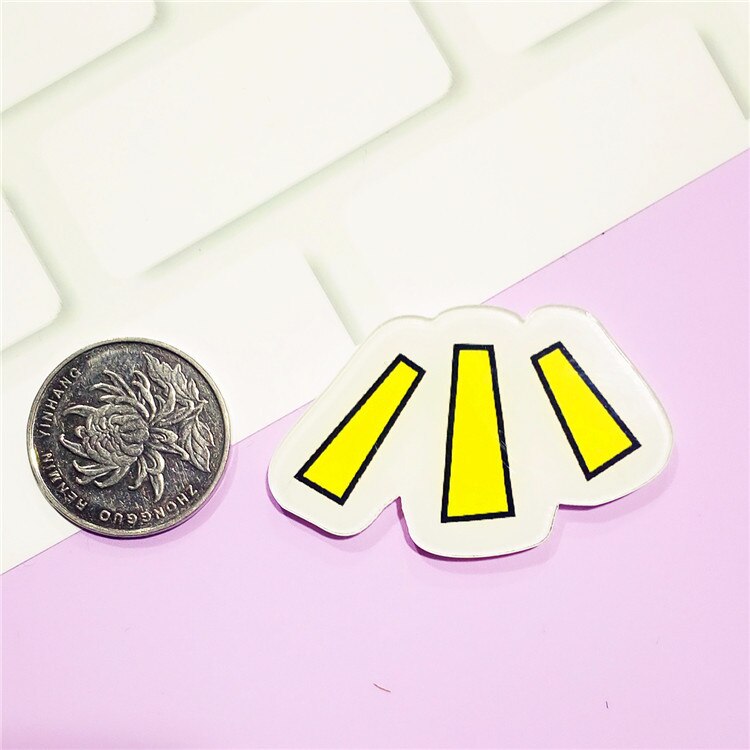1Pcs Kleurrijke Acryl Regenboog Pictogram Broche Leuke Harajuku Stijl Suiker Bloem Badge Pin Op Rugzak Kleding Sjaal Voor Decoratie: Laser Bright