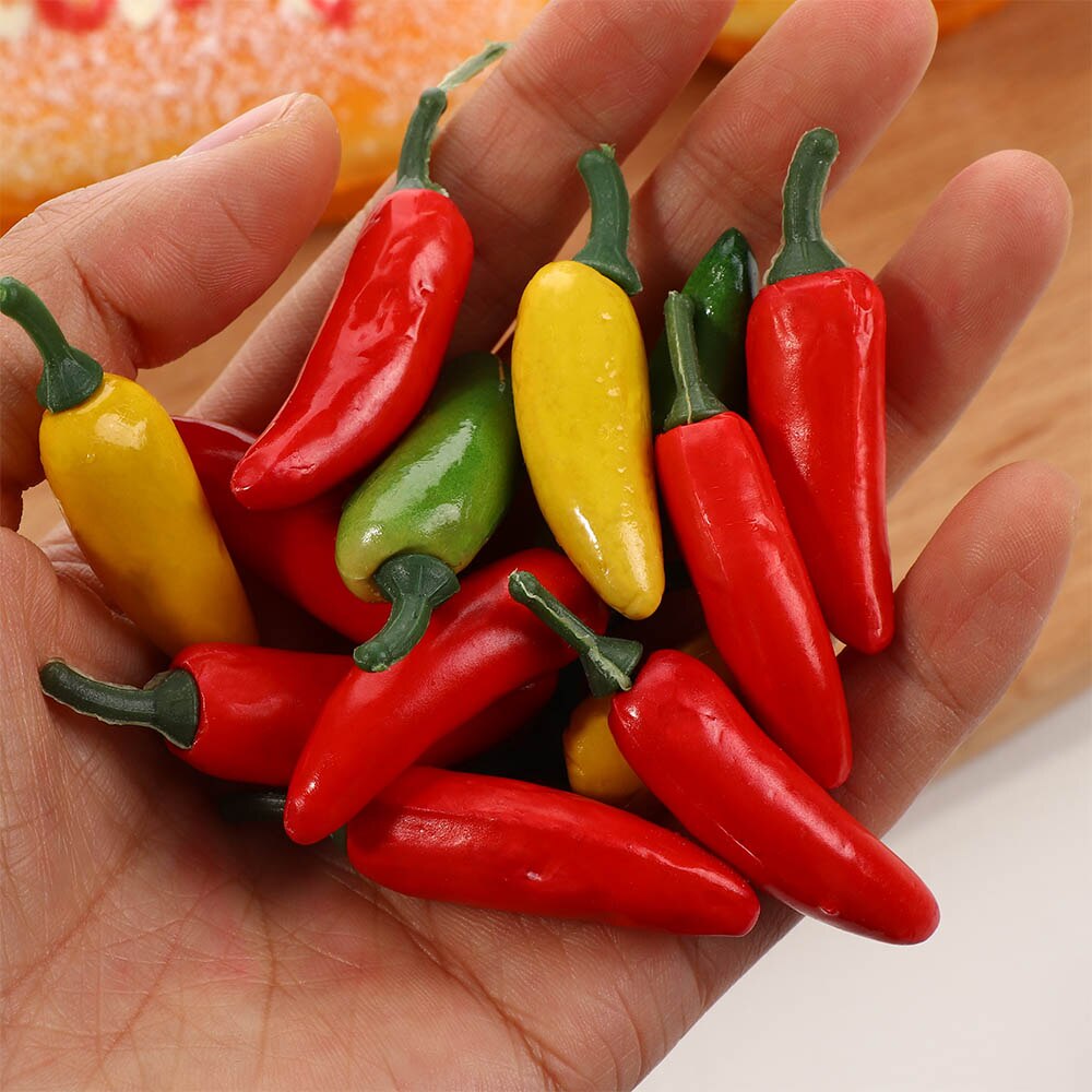 Simulation plastique artificielle de piment, 10 pièces, plantes de Corsage, fruits et légumes pour la décoration de la maison du nouvel an