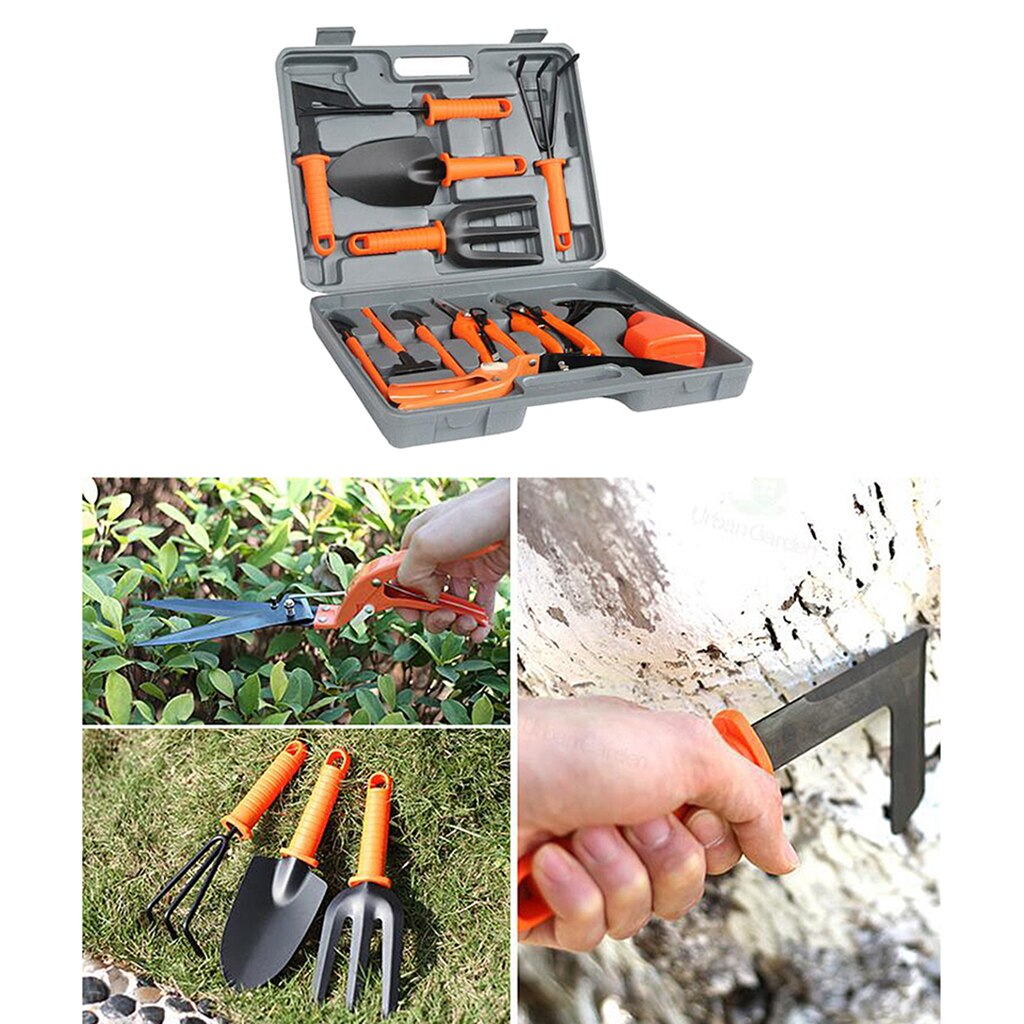 12pcs Durable Heavy-duty Garden Tools Set Potted Plant Gardening Tools Rake