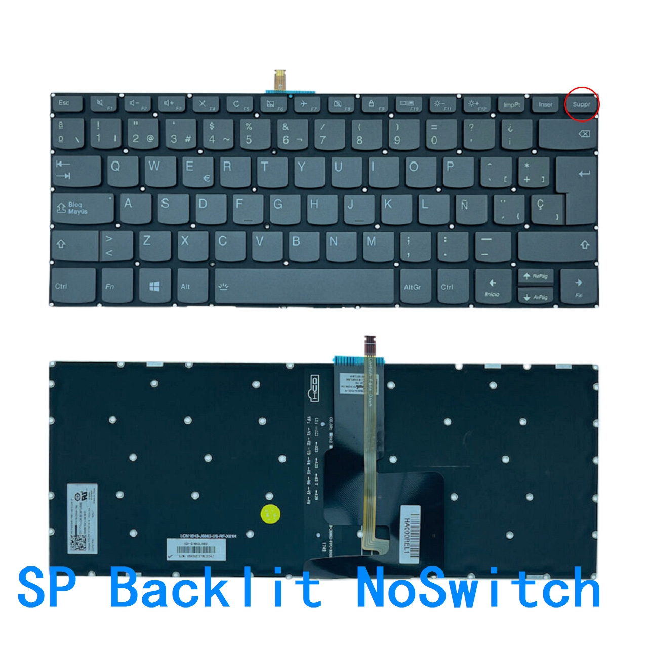 nas RU SP UK AR BR Podświetlana klawiatura robić Lenovo IdeaPad 320-14 320-14ISK 320-14IKB 320-14AST 320S-14IKB 330-14 V330-14 V130-14 120: szary