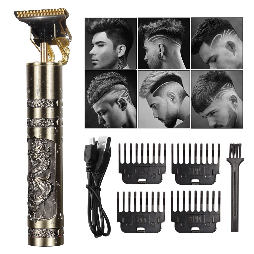 Hair clipper electric hair clipper rechargeable razor trimmer 0mm men's hair clipper rechargeable timer beard cutter 0mm