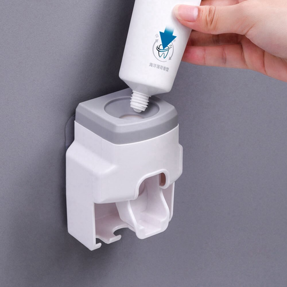 Automatische Tandpasta Dispenser Wall Mount Tandenborstelhouder Lui Tandpasta Knijper Voor Wc Thuis Badkamer Accessoires Set