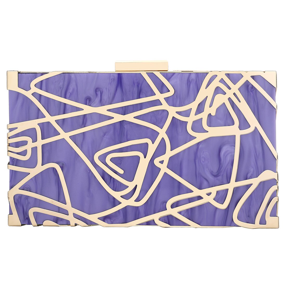 Acryl schwer-Oberfläche Kasten Taschen Hochzeit Kupplung Tasche Geometrische aufbringen Weibliche modisch Party Schulter Geldbörse Rechteck Beutel: lila