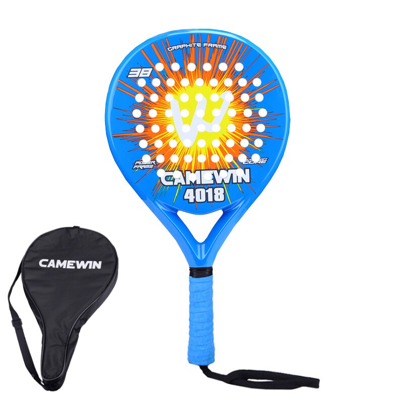 Carbon Fiber Padel Tennis Racket Mannen Vrouwen Sport Zacht Gezicht Tennis Paddle Racket Met Beschermende Tas Cover: R05