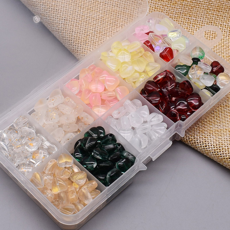 8mm 30/60 kristallen glazen kralen in de vorm van een hartje voor het maken van sieraden, doe-het-zelf kettingen, handgemaakte knutselwerkjes, tsjechische glazen losse tussenkralen