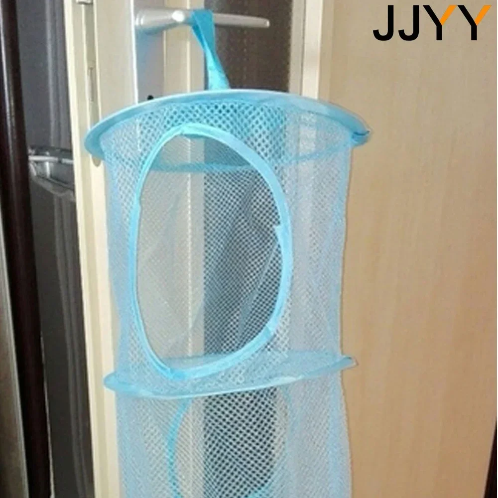 Organizador de almacenamiento cilíndrico multicapa, bolsa colgante, armario de pared, cesta de juguetes y ropa para niños, soluciones de almacenamiento en el hogar