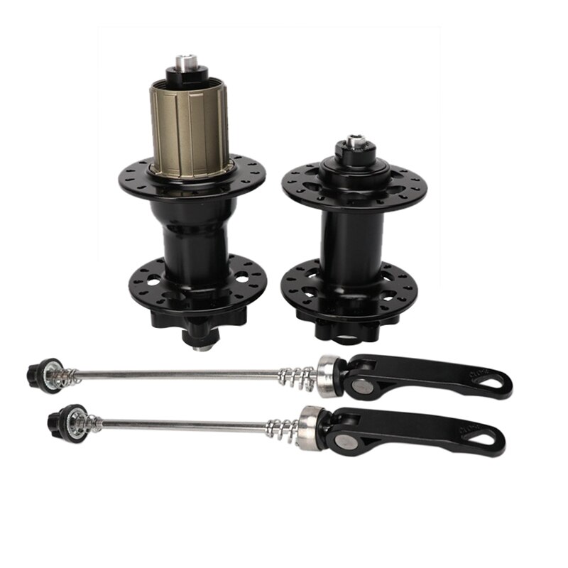 Mountain Bike Hubs Bike Disc Brake Hub 28 Holes Front Rear Hub Set Quick Release Bike Axle: Default Title