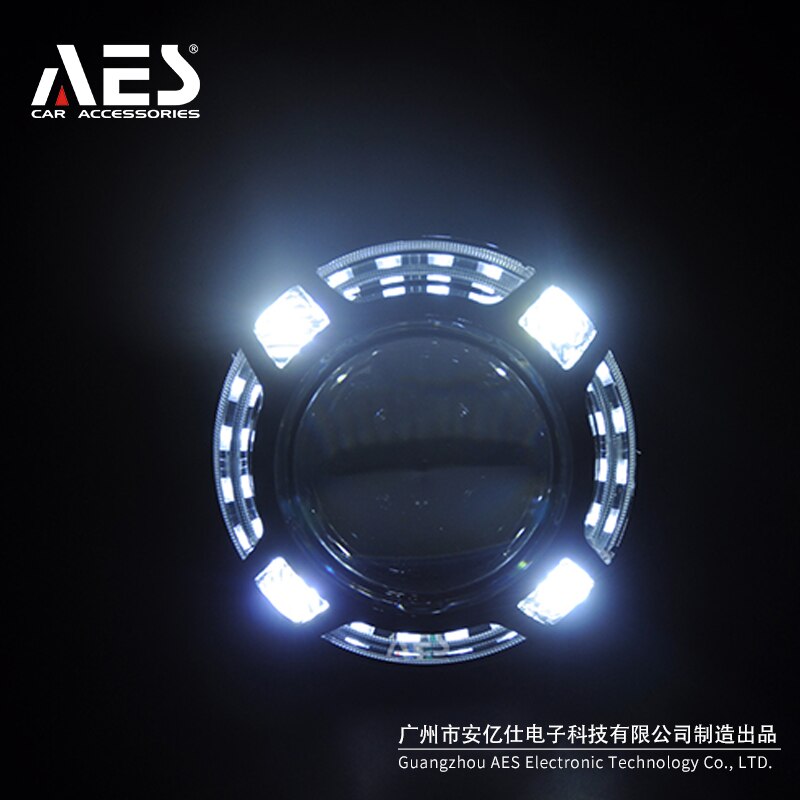 AES 3 "LED cubierta de la cubierta de faro cuadrado blanco y amarillo Interruptor blanco: White Color