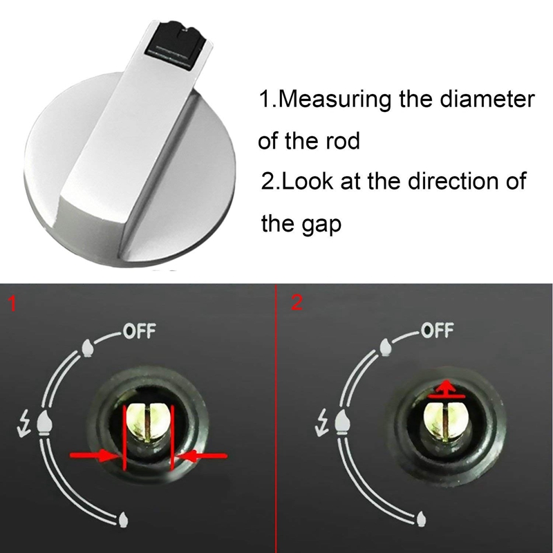 Spisar spisknoppar,ugnsvred 6 st,zinklegering 6mm universal silver gasspis kontrollrattar adaptrar ugn vridomkopplare matlagning