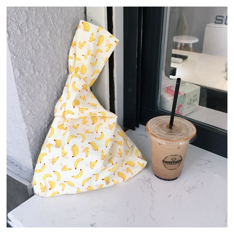 Bloemen Meisjes Japanse Stijl Pols Zak Draagbare Wandeling Telefoon Key Coin Bag Enkele Leuke Shopping Tote Polsbandjes Voor Lady